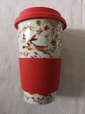 Buy Laura Ashley Porcelain Country Hares Travel Coffee Cup BNWT Silicone Lid/grip • 15£