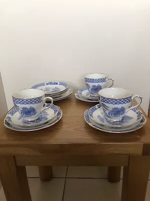 Buy Vintage Duchess Willow Pattern Bone China Tea Set • 20£