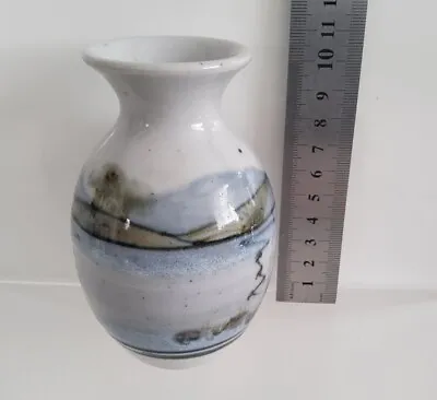 Buy Highland Stoneware Scotland Scottish Studio Pottery Vase Painted Landscape 11cm • 19.99£