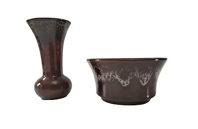 Buy Devon Churston Pottery Posy Vase And Cornwall Kernewek Honeycomb Sugar Bowl • 12£