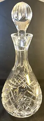 Buy Cut Glass Crystal Decanter Teardrop With Stopper Vintage 30 Cm Tall 12 Cm Dia • 16£