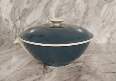 Buy Poole Pottery - Twintone Teal - Tureen & Lid Used- Small Chip As Pucts • 12.99£