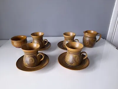 Buy 10 Pieces Of Alvingham Pottery - Cups - Saucers - Sugar Bowl - Creamer - GC • 23£