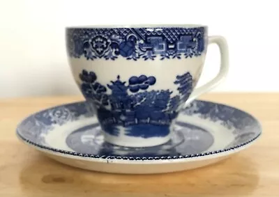 Buy Willow Woods Ware Vintage Tea Cup & Sauce Blue/White • 7.99£