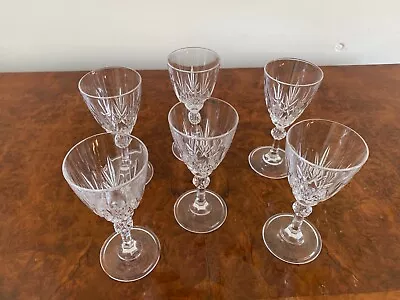 Buy 6 X Crystal Sherry Glasses.  Excellent Condition. • 4.99£
