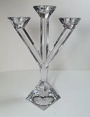 Buy Vintage VILLEROY & BOCH Crystal 3 Arm Candelabra - Candle Holder  Wedding • 29.99£