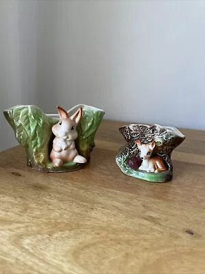 Buy Vintage Withernsea Eastgate Pottery Fauna Ornaments X 2 Rabbit & Deer • 5.95£