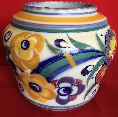 Buy Vintage Early Poole Pottery Carter Stabler Adams Vera Bridle Shape 969 Vase • 79£