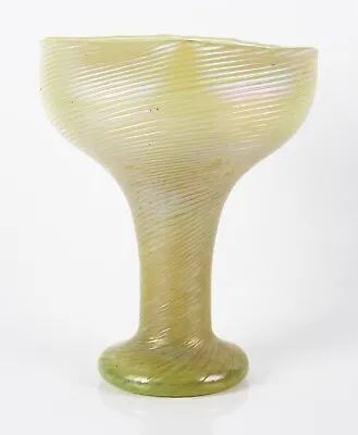 Buy Antique Kralik Austrian Art Nouveau Iridescent Glass Spiral Pattern Vase • 89.99£