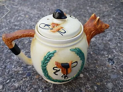 Buy  1950s PORTLAND POTTERIES COBRIDGE PPC FOX HEAD HUNTING Tea Pot VGC • 6.50£