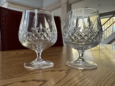 Buy Pair Of Vintage Hand Cut Bohemia Lead Crystal Brandy Glasses. • 15£
