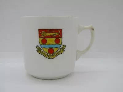 Buy Vintage Small (Children's/ Espresso) Maidstone, Kent, Coat Of Arms Ceramic Cup • 6£