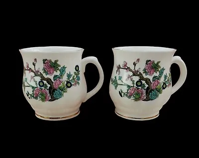 Buy 2 X Vintage Bone China Indian Tree Mugs/Cups In Good Condition • 10£