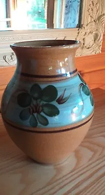 Buy Holkham Pottery Studio Floral Vase Signed Cyril Ruffles Hand Painted 6.5  Tall. • 9.99£