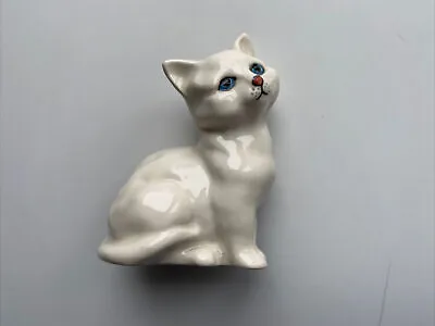 Buy Beswick England Vintage White Cat Blue Eyes Collectable Figure Lovely Item 8cm • 9£