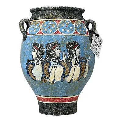 Buy Ladies In Blue Women Painting Minoan Vase Pottery Crete Ceramic Knossos • 74.92£