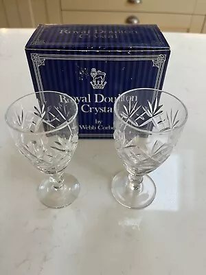 Buy Royal Doulton - Webb Corbett Crystal Sherry Glasses - Boxed • 25£