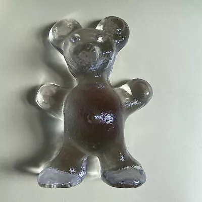 Buy Vintage 1970s Bergdala Swedish Art Glass Teddy Bear Lead Crystal • 9.99£