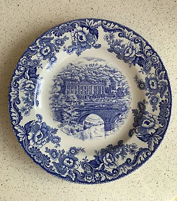 Buy SPODE Chatsworth House Plate Blue And White Wear Plate 10.5” 27cm VGC • 12£