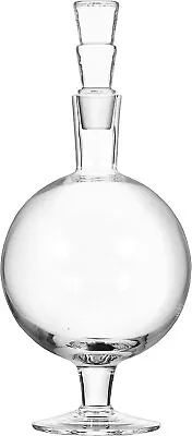 Buy Clear Glass Round Tall Wine Port Ships Decanter With Unusual Stopper H36 - 2 L • 36.09£