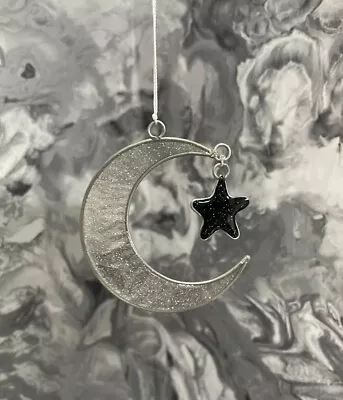 Buy Moon & Star Suncatcher Wind Spinner Window Hanging Decoration Garden Gifts • 10.55£