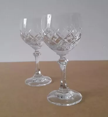 Buy Crystal Cut Glass - Sherry / Port / Wine Goblets / Glasses - Set Of 2 • 14.99£