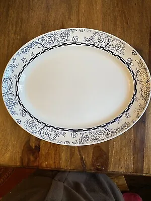 Buy Antique Blue And White Losol Ware Meat  Christmas TurkeyPlatter  By Keeling & Co • 25£