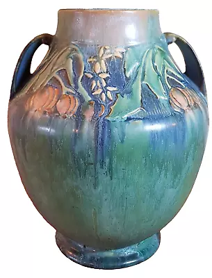 Buy Stunning Roseville Baneda Green Art Pottery Nouveau Art Deco 1930s 10 Inch Vase • 350£