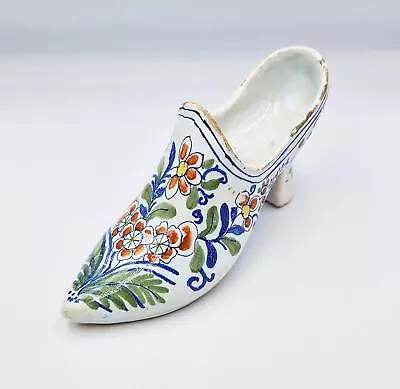 Buy 18th / 19th Century Delft Polychrome Shoe Or Slipper Model • 365£