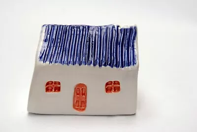 Buy Glenshee Pottery Wee Tin Roof Bothy Blue Red Handmade In Scotland With Gift Box • 14.99£