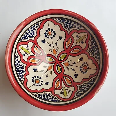 Buy Moroccan Ceramic Pottery Bowl Wall Hanging Safi La Chapelle 15cm Artist Morocco • 23.50£