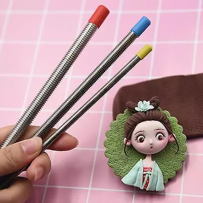 Buy 3Pcs Pottery Clay Texture Tools Threaded For Beginner Professional • 6.85£