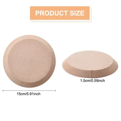 Buy Round Pottery Tools Ceramic Plate Forming Mold 7.8X0.6 Inch Tan Wooden Density P • 13.78£