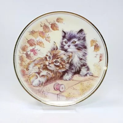Buy Royal Vale Decorative Wall Plate Two Cats & String Gilt Edge Bone China Unboxed • 10£