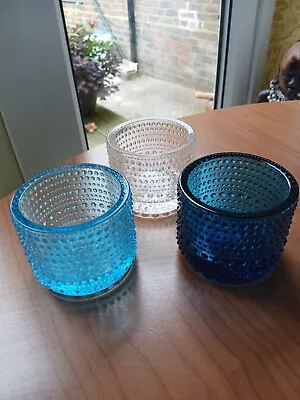 Buy 3 Iittala Kastehelmi Glass Tealight Holders • 38£