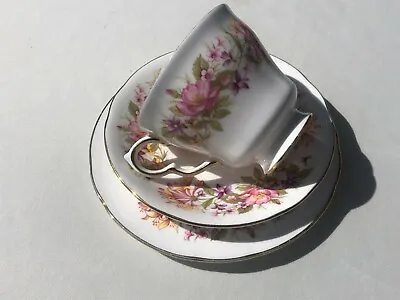 Buy Vintage Colclough Bone China  Wayside Honeysuckle Pattern  Trio Cup Saucer Plate • 6£
