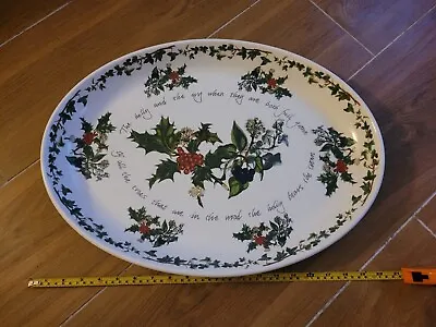 Buy Portmeirion Holly And Ivy XL Turkey Serving Platter Dish • 20£