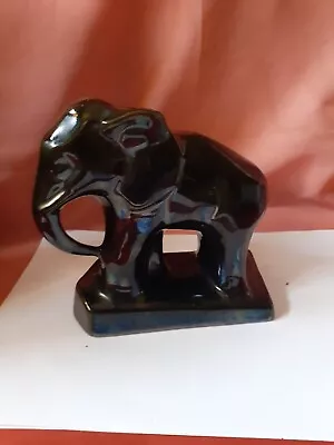Buy Vintage Black Pottery Elephant Made In China 6  X 6  • 9.99£