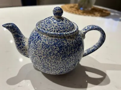 Buy Blue & White Speckled Small Arthur Wood Teapot • 5£