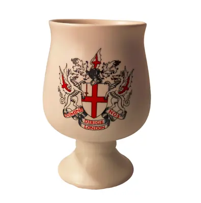 Buy Vintage Prinknash Pottery Goblet Gloucester England Knights Templar Style Shield • 7.58£