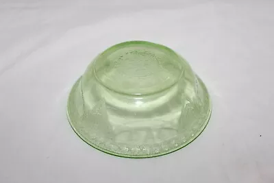 Buy Green Depression Uranium Glass Small Fruit Dessert Bowl Dish 4.5 Inch • 14.19£