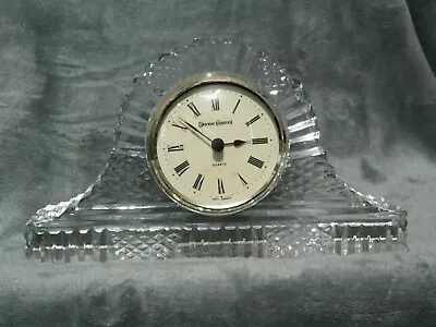 Buy Vintage Full Size Tyrone Solid Crystal Glass Mantle Clock • 9.99£