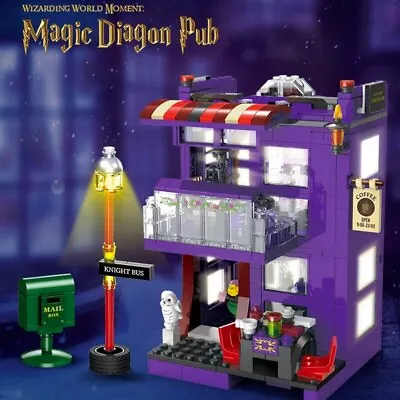 Buy Magic World Street View Building Sets Telephone Booth Harry Potter MOC Bricks • 33.18£