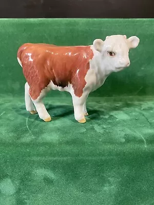 Buy Beswick Cattle Figurine - Hereford Calf Model No 1827C - Brown And White • 38£