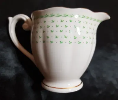 Buy Queen Anne Bone China Milk Jug, Small Green Leaf Design • 5£