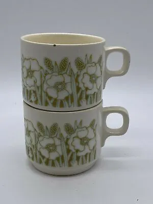 Buy Hornsea Fleur Set Of Two Retro Floral Patterned Stacking Cups • 11.99£