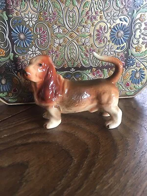 Buy Vintage Basset Hound Dog Figure Ornament Fine China  Beautiful • 9£