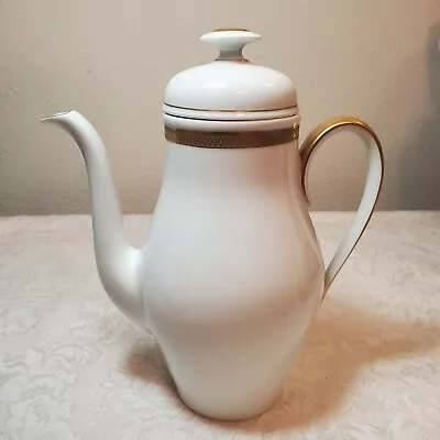 Buy Lovely Thomas Rosenthal Germany Coffee Pot Vintage - Gold Band • 21.14£
