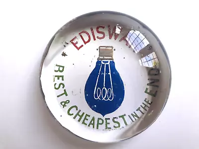 Buy Scarce Antique Advertising Glass Paperweight EDISWAN Light Bulbs Best & Cheapest • 30£