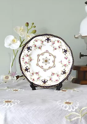 Buy  Coalport 23cm Plate In Pretty Hand Painted Rose Feature AD1750 • 89£